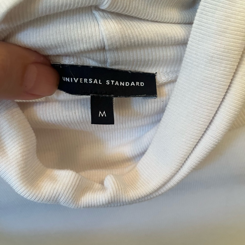 Universal Standard White Foundation Turtleneck Si… - image 4